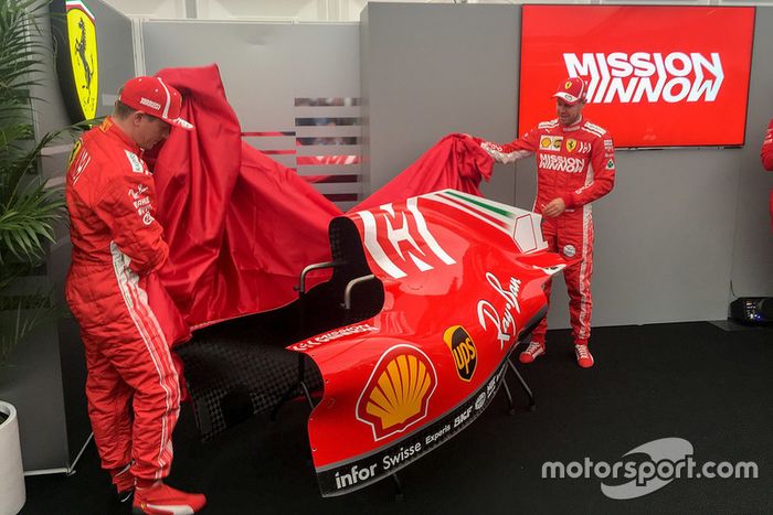 Sebastian Vettel, Kimi Raikkonen, Ferrari, revelan la decoración Mission Winnow