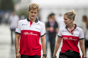 Marcus Ericsson, Sauber and Katharina Zeilinger, Sauber