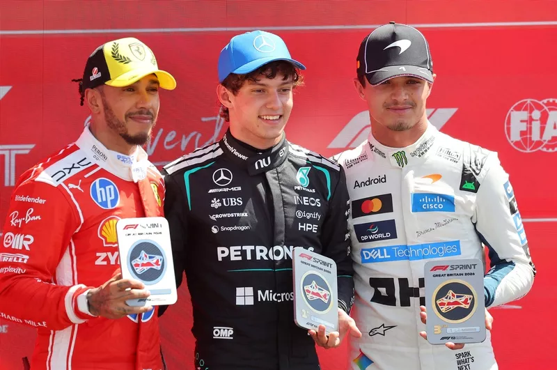 Lewis Hamilton, Ferrari, Lando Norris, McLaren, Andrea Kimi Antonelli, Mercedes