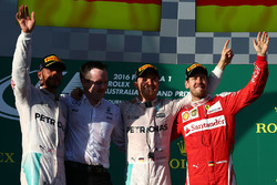 Podio: gandor Nico Rosberg, Mercedes AMG F1 Team, segundo lugar Lewis Hamilton, Mercedes AMG F1 Team