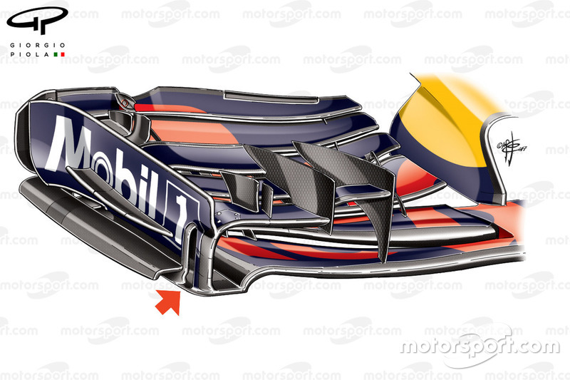 Red Bull RB13 voorvleugel, GP van Canada