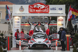 Segundos clasificados Jari-Matti Latvala, Miikka Anttila, Toyota Yaris WRC, Toyota Racing