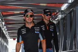 Sergio Pérez, Force India y Esteban Ocon, Force India