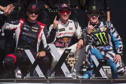Podium : le vainqueur Mattias Ekström, EKS, Audi S1 EKS RX Quattro, le deuxième, Timo Scheider, MJP Racing Team Austria, Ford Fiesta ST, le troisième, Andreas Bakkerud, Hoonigan Racing Division, Ford Focus RSRX