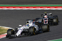 Felipe Massa, Williams FW40, Kevin Magnussen, Haas F1 Team VF-17