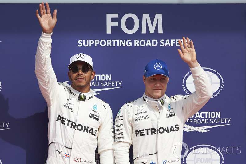 Pole man Lewis Hamilton, Mercedes AMG F1, Valtteri Bottas, Mercedes AMG F1