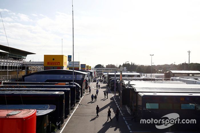 EL paddock en Barcelona