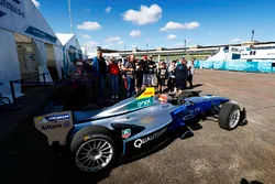  James Rossiter drives the Formula E show car