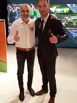 Armando Donazzan, proprietaario Orange1 Racing e il pilota Mirko Bortolotti