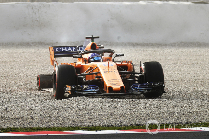 Авария: Фернандо Алонсо, McLaren MCL33