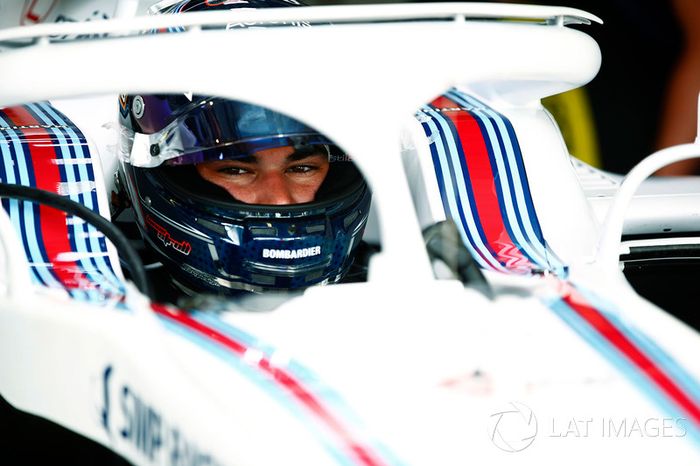 Lance Stroll, Williams Racing, en el cockpit