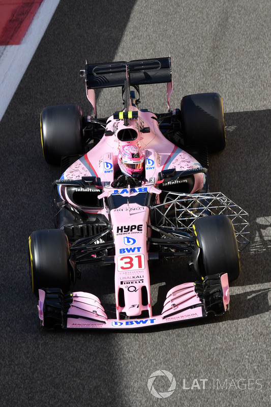 Esteban Ocon, Force India VJM10 mit Aerodynamik-Sensoren