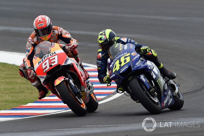 Accidente de Marc Márquez, Repsol Honda Team y Valentino Rossi, Yamaha Factory Racing