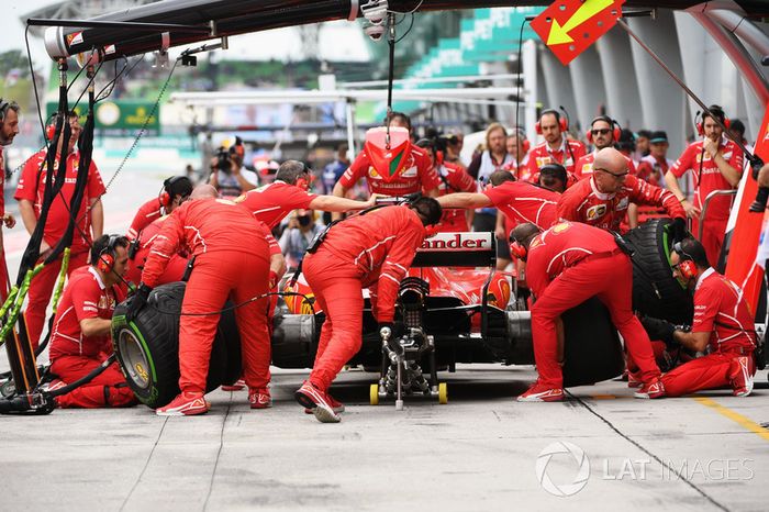 Pitstop de Sebastian Vettel, Ferrari SF70H