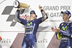 Podio: Maverick Viñales, Yamaha Factory Racing, Valentino Rossi, Yamaha Factory Racing