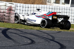 Lance Stroll, Williams FW40 crash