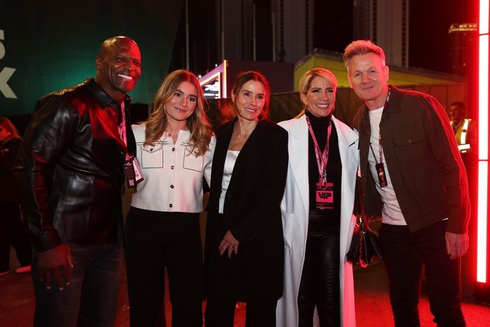 Terry Crews Rebecca King-Crews Gordon Ramsay Tana Ramsay and Tilly Ramsay in the Paddock 