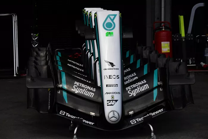 Mercedes front wing detail