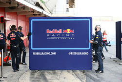 Red Bull Racing screen in the pits