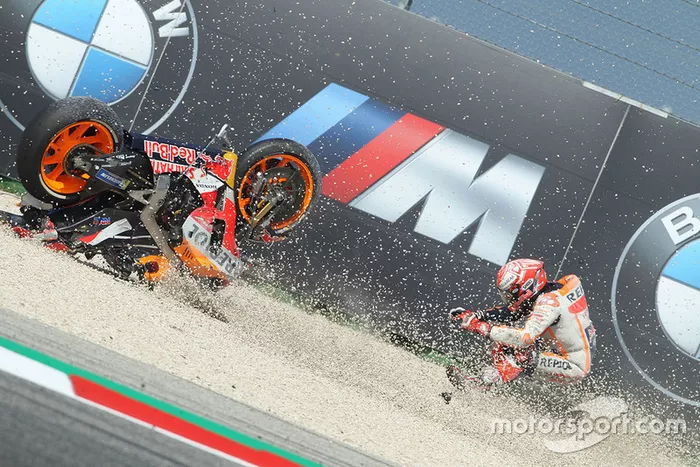 Marc Marquez, Repsol Honda Team caída Q2 Misano