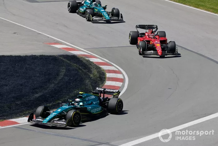 Sebastian Vettel, Aston Martin AMR22, Charles Leclerc, Ferrari F1-75, Lance Stroll, Aston Martin AMR22