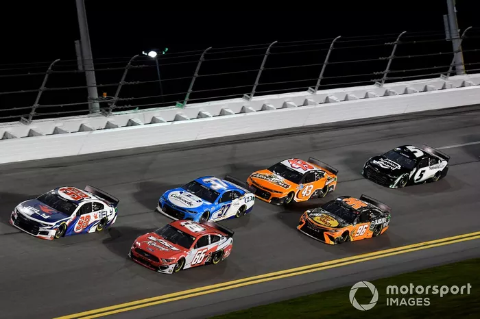 Daniel Suarez, TrackHouse Racing, Chevrolet Camaro iFly TBA, Motorsports Business Management, Ford Mustang Ryan Preece, JTG Daugherty Racing, Chevrolet Camaro Cottonelle Ty Dillon, Gaunt Brothers Racing, Toyota Camry Bass Pro Shops / Black Rifle Coffee Erik Jones, Richard Petty Motorsports, Chevrolet Camaro Armor All