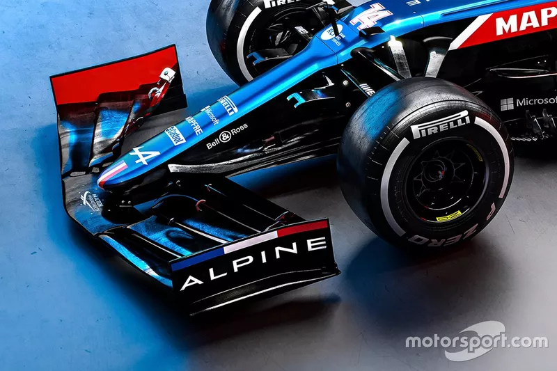 Alpine A521, dettaglio dell'ala frontale
