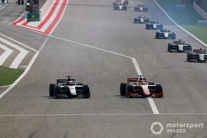 Nikita Mazepin, Hitech Grand Prix y Mick Schumacher, Prema Racing 