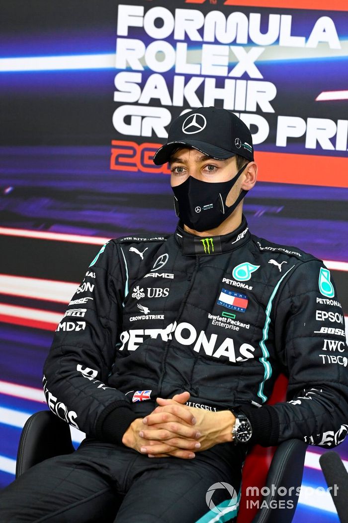George Russell, Mercedes-AMG F1, en la conferencia de prensa