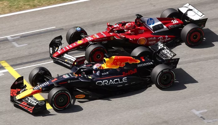 Charles Leclerc, Ferrari, Max Verstappen, Red Bull Racing