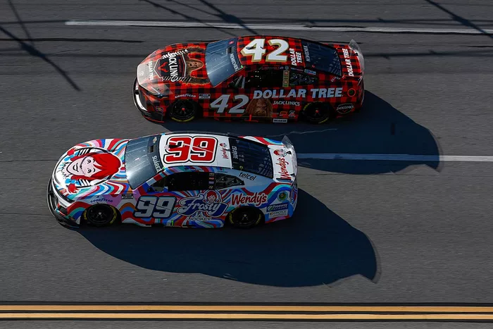 Daniel Suarez, Trackhouse Chevrolet, John Hunter Nemechek, LEGACY MOTOR CLUB Toyota