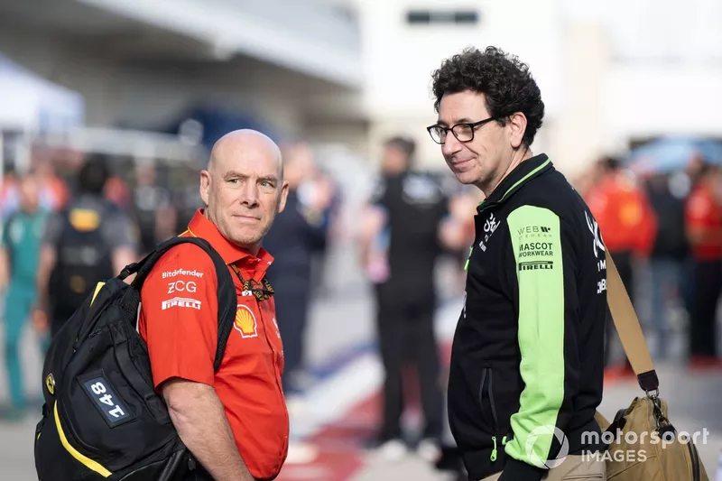 スクーデリア・フェラーリのシニア・パフォーマンス・エンジニア、ジョック・クリアとステークF1チームKICKザウバーのCEO兼CTO、マッティア・ビノット