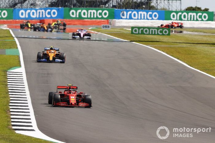Charles Leclerc, Ferrari SF1000, Lando Norris, McLaren MCL35