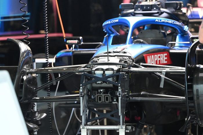 Detalle delantero del Alpine A522