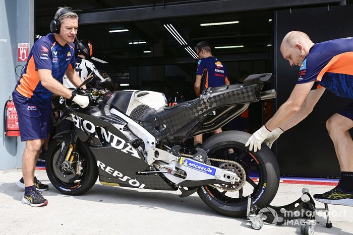 Moto del equipo Repsol Honda