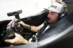 Fernando Alonso im IndyCar-Rennsimulator von Honda Performance Development