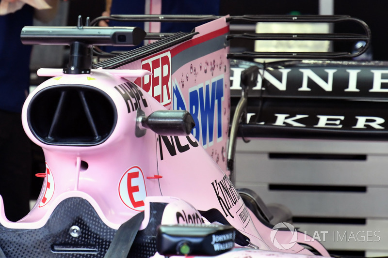 Sahara Force India VJM10 engine cover fin detail