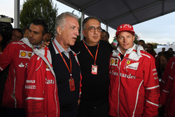 Piero Lardi Ferrari, Ferrari Vice President, Sergio Marchionne, CEO FIAT, Kimi Raikkonen, Ferrari at