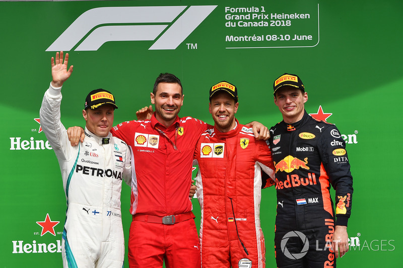 Bottas ficou em segundo e Verstappen fechou o pódio