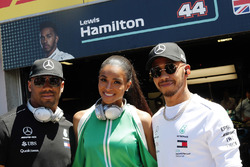 Russell Wilson, Ciara et Lewis Hamilton, Mercedes AMG F1