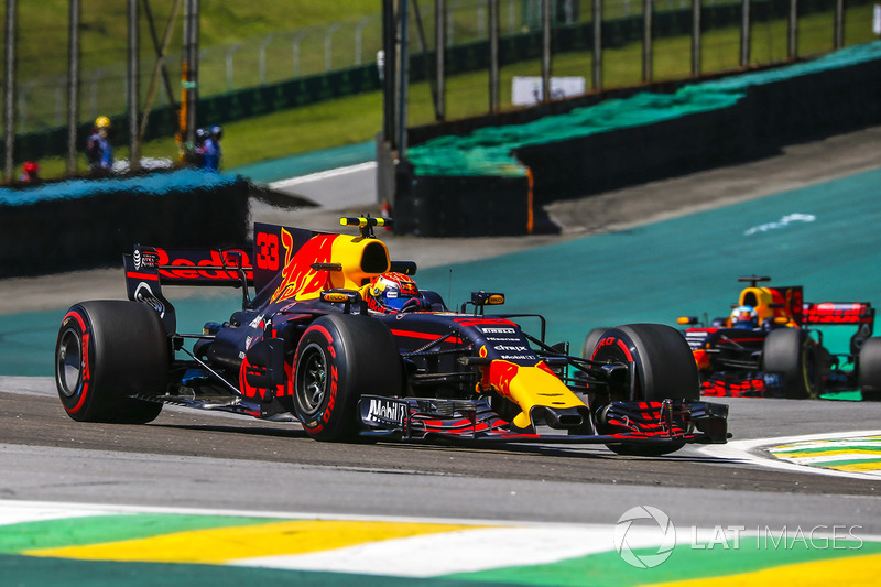 Max Verstappen, Red Bull Racing RB13 and Daniel Ricciardo, Red Bull Racing RB13