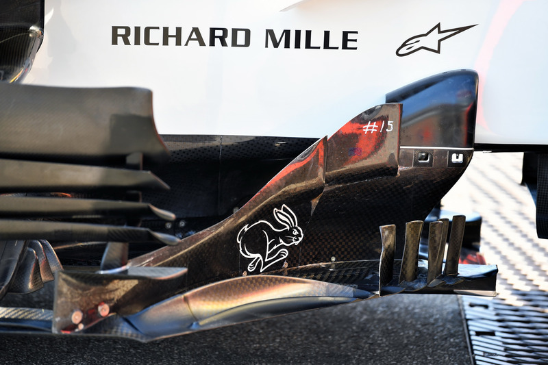 Haas F1 Team VF-18 bargeboard detail