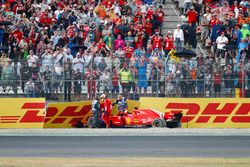 Sebastian Vettel; Ferrari SF71H choca y queda fuera de la carrera