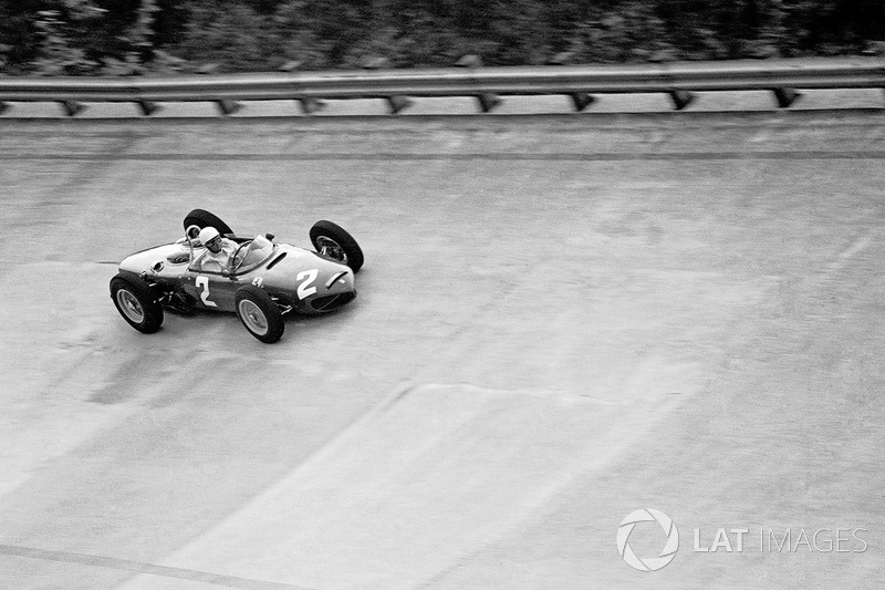 Another Italian GP win for Hill, this time in the Ferrari 156 in 1961, and resulting in the championship. There would be no celebration, however as teammate and title rival Wolfgang von Trips had died in an accident on Lap 2. 