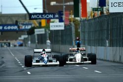 Jean Alesi Tyrrell 018 Ford, Michele Alboreto, Arrows A11B Ford