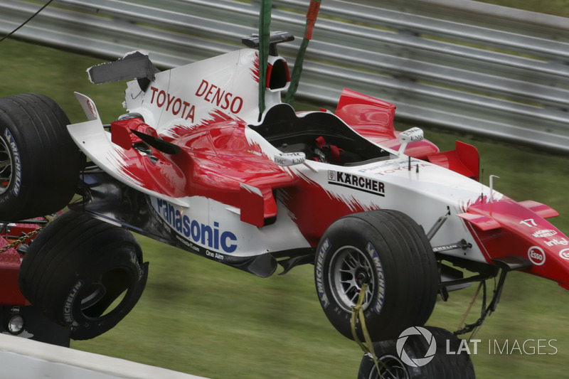 Ralf Schumacher, Toyota TF105 kaza