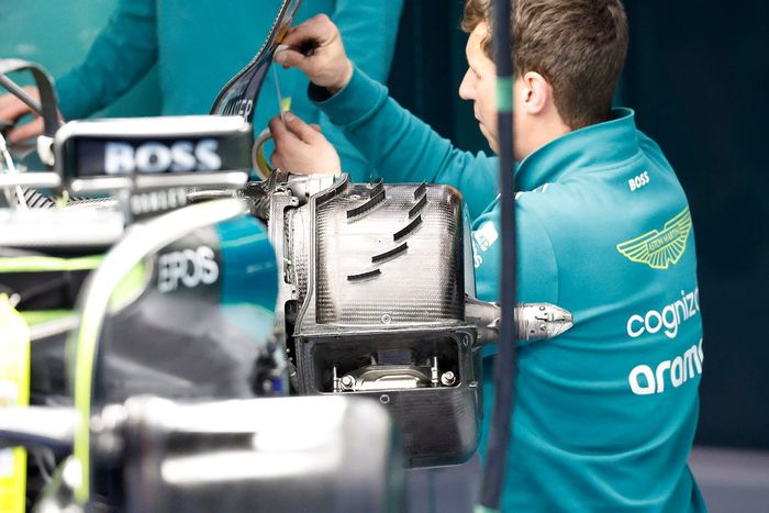 Detalle del tambor de freno del Aston Martin AMR23