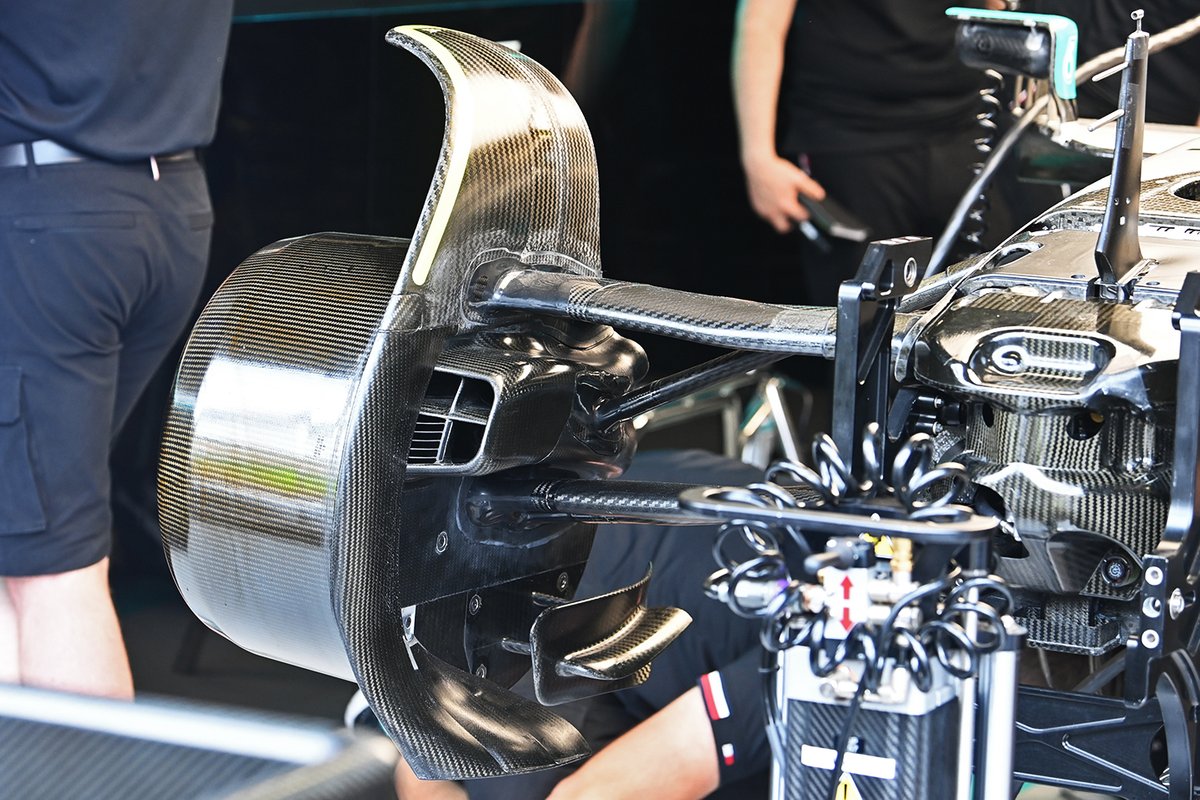 Detalle del Mercedes W13