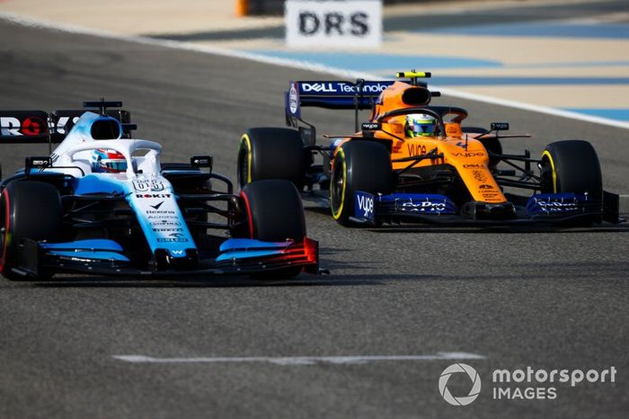 George Russell, Williams Racing FW42, Lando Norris, McLaren MCL34