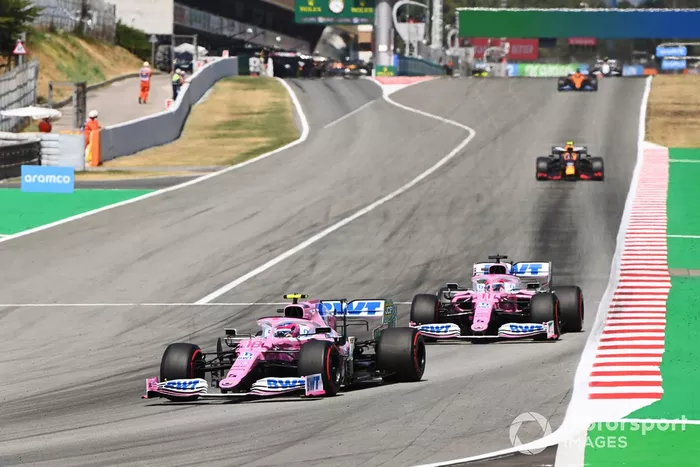 Lance Stroll, Racing Point RP20, Sergio Pérez, Racing Point RP20, Alex Albon, Red Bull Racing RB16